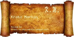 Kratz Martin névjegykártya